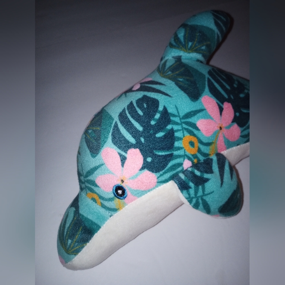 ☀️🧁🍦 Floral Plush Dolphin Toy